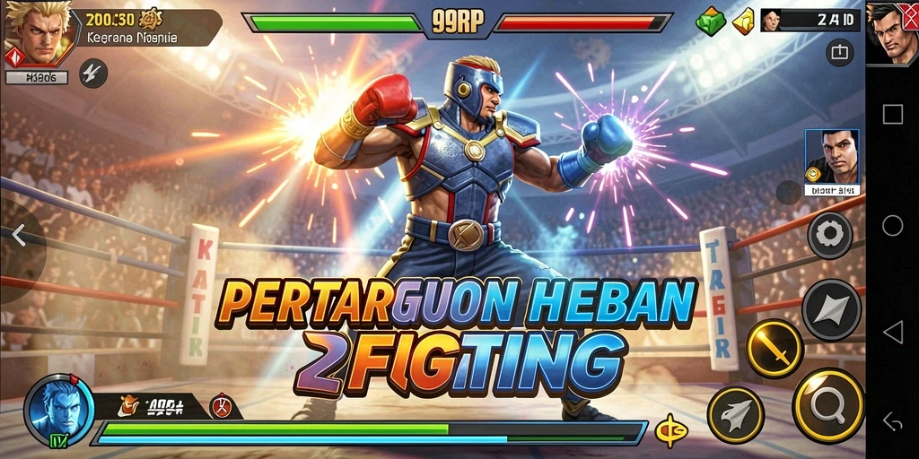 Screenshot gameplay 99RP dengan aksi pertarungan yang intens.