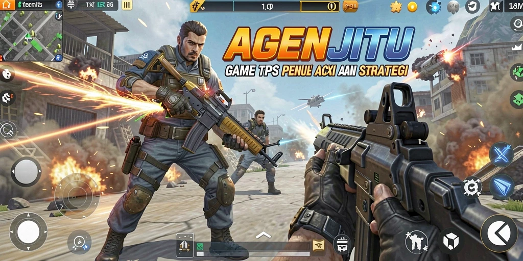 Tampilan aksi seru dalam AGENJITU yang mendebarkan.