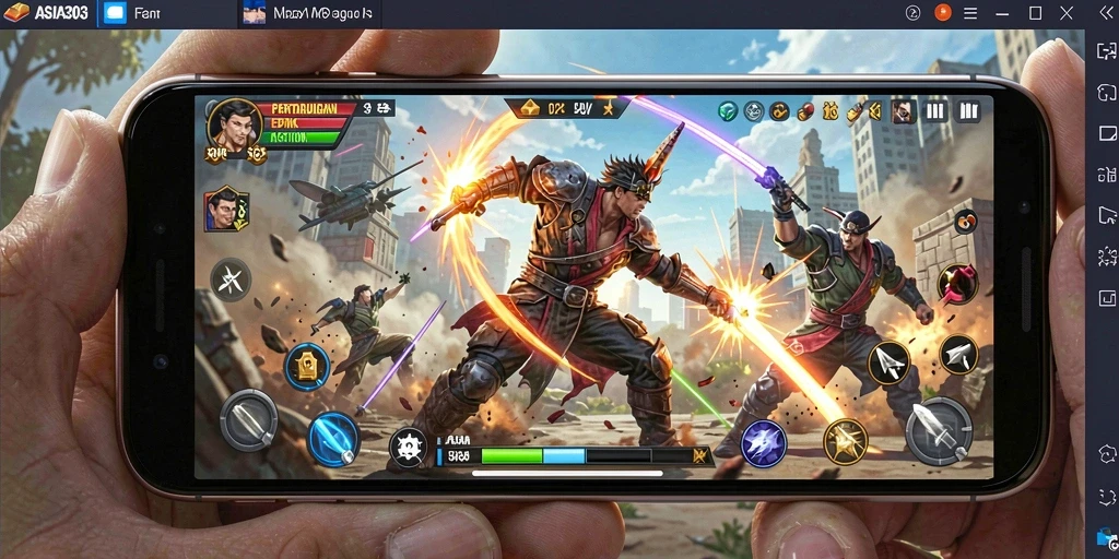 Pengalaman gameplay seru dalam pertempuran Action yang mendebarkan.