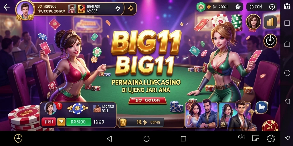 Tampilan menarik dari gameplay Live Casino BIG11 yang dinamis.