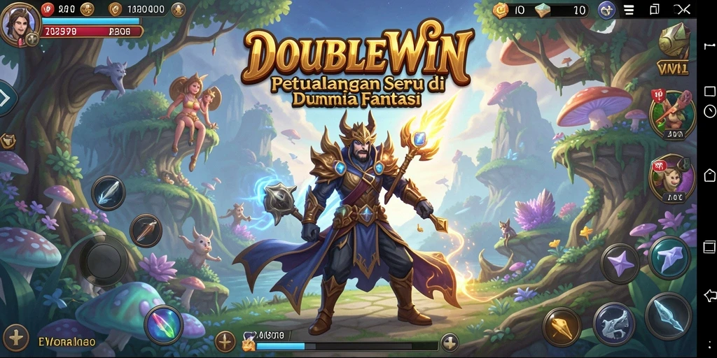 Tampilan aksi seru dalam gameplay DOUBLEWIN yang menegangkan.