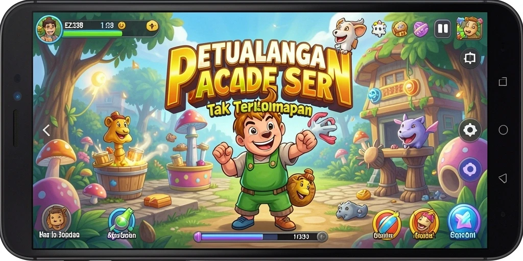 Tampilan menakjubkan dari gameplay arcade yang seru dan penuh aksi.