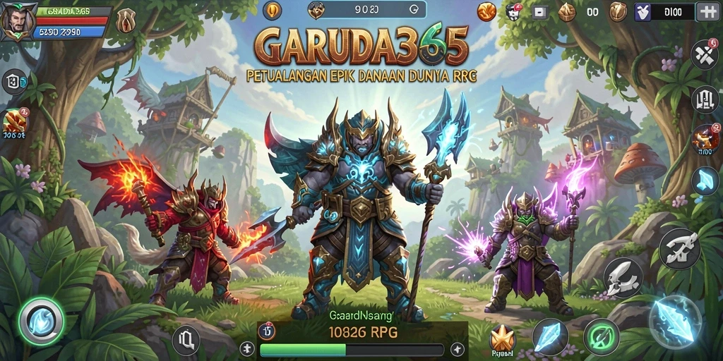 Tampilan gameplay <strong>GARUDA365</strong> yang seru dan mendebarkan dalam pertarungan RPG.