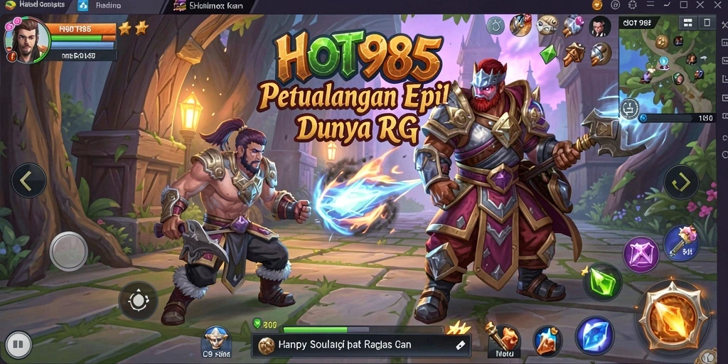Screenshot gameplay HOT985 menampilkan aksi pertempuran yang mendebarkan.