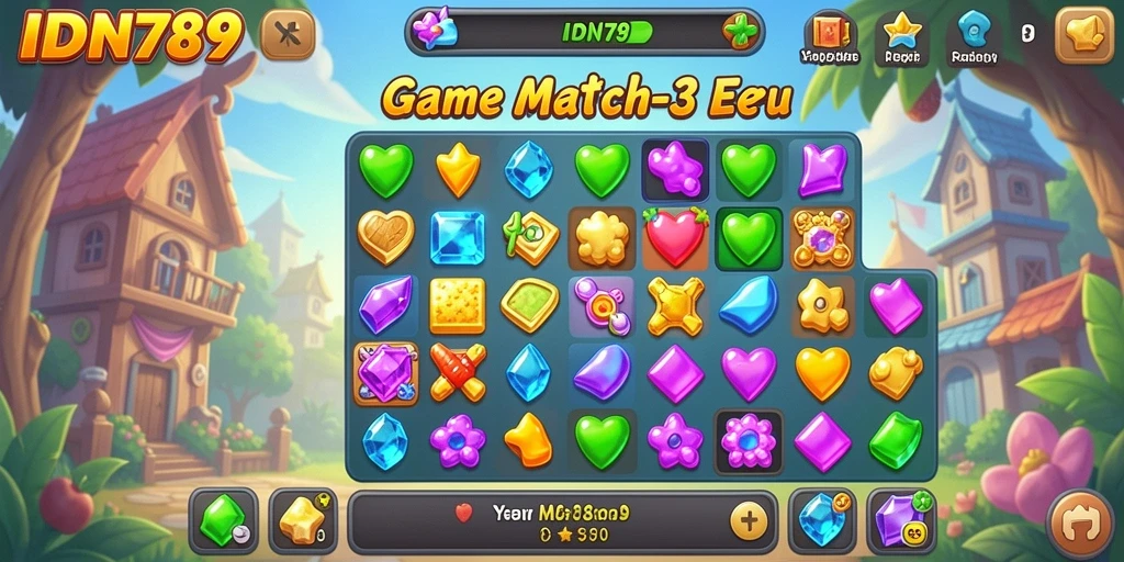 Gameplay seru dengan kombinasi warna-warni ala Match-3.