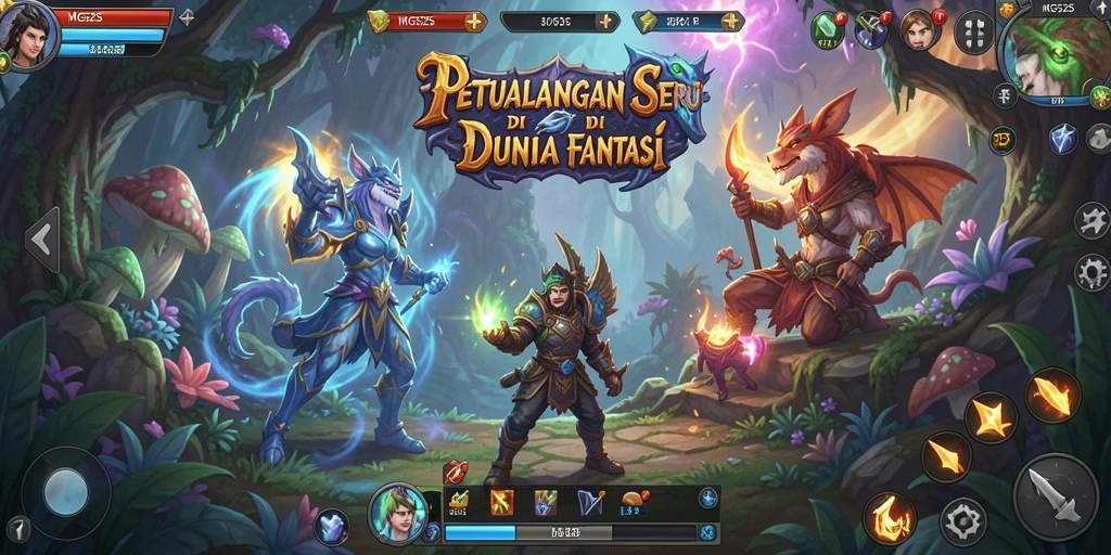 Screenshot gameplay MG525 menunjukkan aksi petualangan yang mendebarkan.