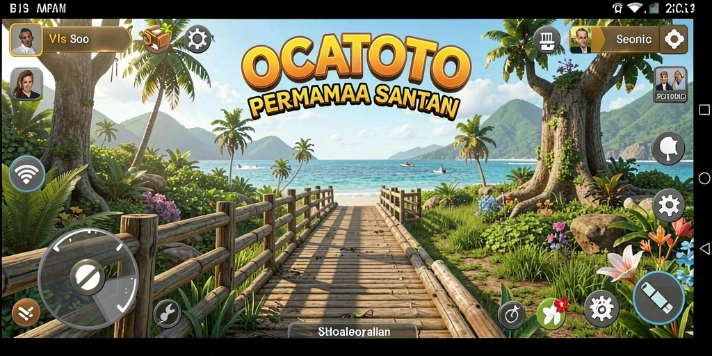 Screenshot gameplay OCATOTO yang penuh warna dan seru