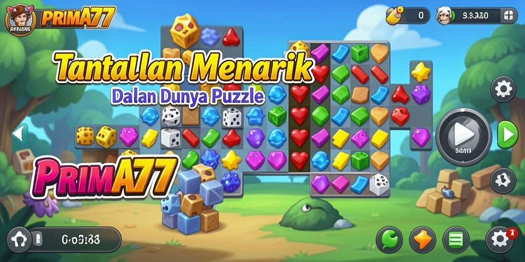 Tampilan gameplay seru dan menantang dari PRIMA77.