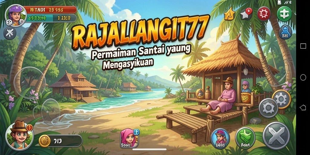 Screenshot gameplay RAJALANGIT77 menampilkan suasana permainan yang seru.