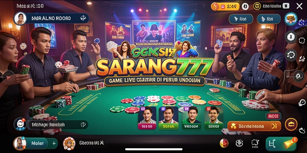 Tampilan gameplay seru di aplikasi Live Casino SARANG777.