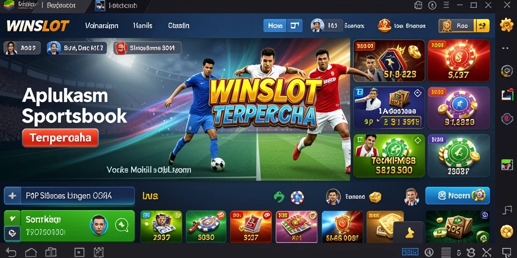 Tampilan utama antarmuka WINSLOT dengan pilihan taruhan olahraga.